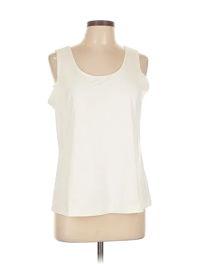 Pre-owned Chico's Sleeveless T-shirt In White