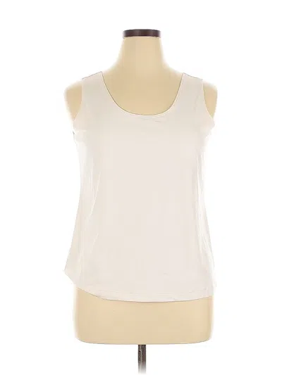 Pre-owned Chico's Sleeveless T-shirt In White