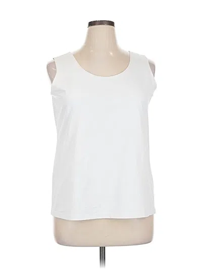Pre-owned Chico's Sleeveless T-shirt In White