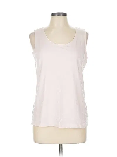 Pre-owned Chico's Sleeveless T-shirt In White