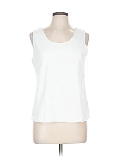 Pre-owned Chico's Sleeveless T-shirt In White