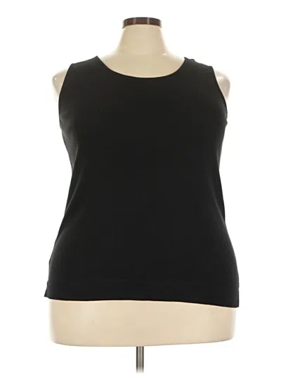 Chico's Sleeveless Top Black Boatneck Tops