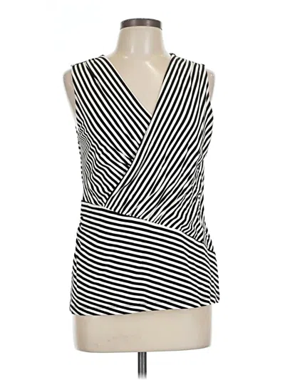 Pre-owned Chico's Sleeveless Top Black Plunge Neckline Tops