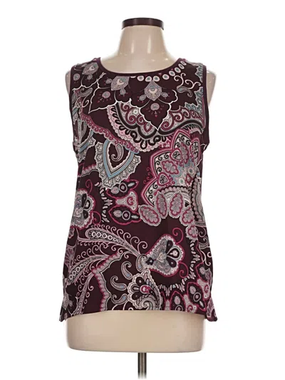 Pre-owned Chico's Sleeveless Top Burgundy Scoop Neck Tops