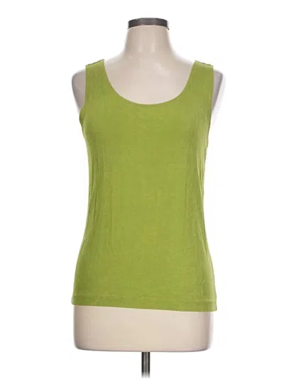 Pre-owned Chico's Sleeveless Top Green Scoop Neck Tops