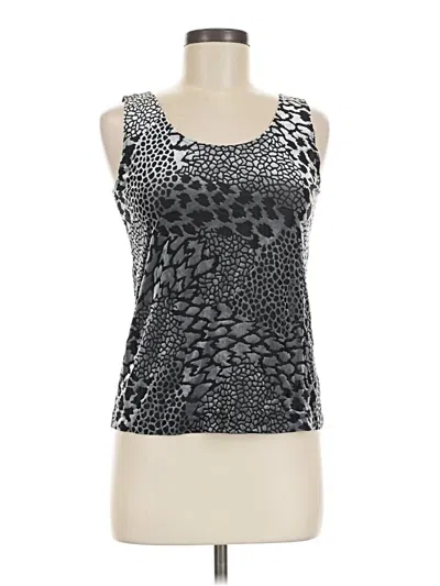 Pre-owned Chico's Sleeveless Top Silver Scoop Neck Tops