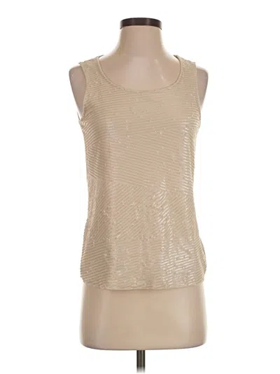 Pre-owned Chico's Sleeveless Top Tan Scoop Neck Tops