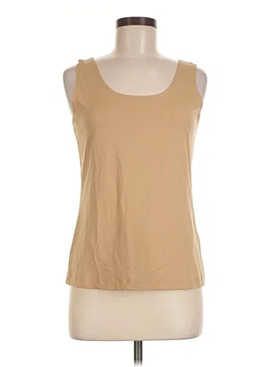 Pre-owned Chico's Sleeveless Top Tan Scoop Neck Tops