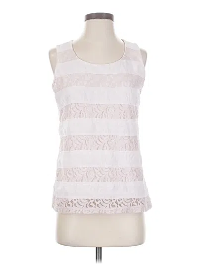 Pre-owned Chico's Sleeveless Top White Scoop Neck Tops