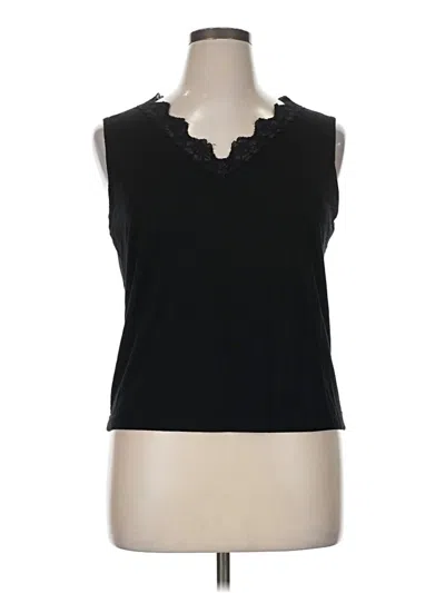 Pre-owned Chico's Sleeveless T-shirt In Black