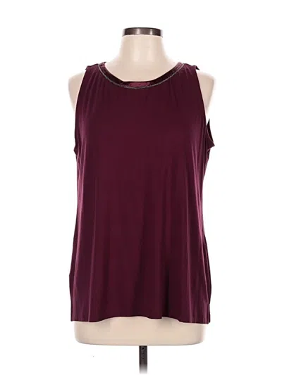 Pre-owned Chico's Sleeveless T-shirt In Burgundy
