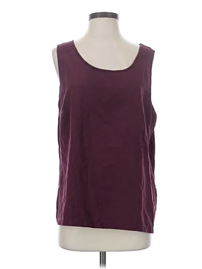Pre-owned Chico's Sleeveless T-shirt In Burgundy