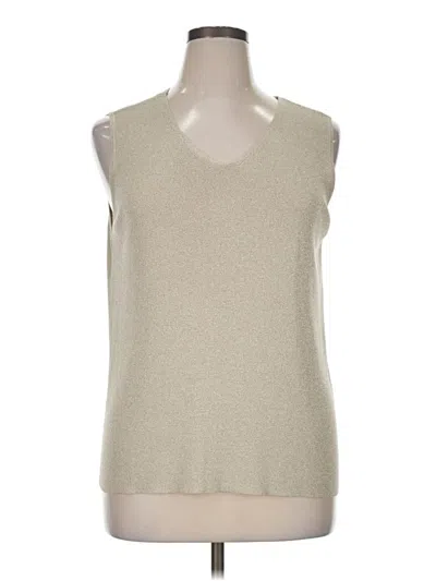 Pre-owned Chico's Sleeveless T-shirt In Ivory