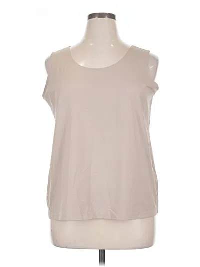 Pre-owned Chico's Sleeveless T-shirt In Tan