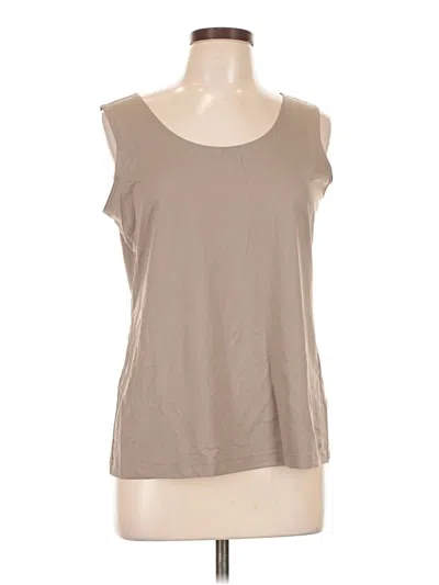Pre-owned Chico's Sleeveless T-shirt In Tan