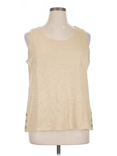 Pre-owned Chico's Sleeveless T-shirt In Tan