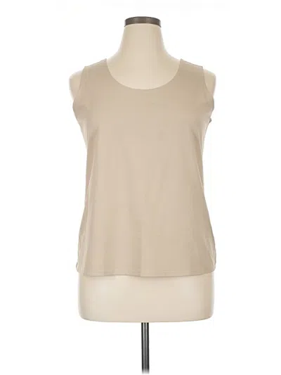 Pre-owned Chico's Sleeveless T-shirt In Tan