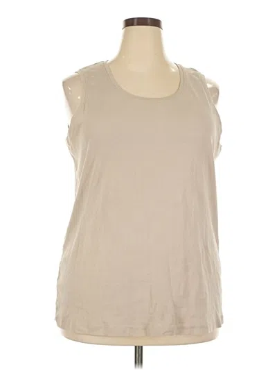 Pre-owned Chico's Sleeveless T-shirt In Tan