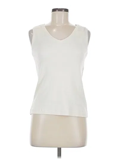 Pre-owned Chico's Sleeveless T-shirt In White
