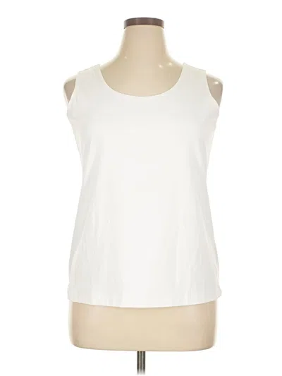 Pre-owned Chico's Sleeveless T-shirt In White