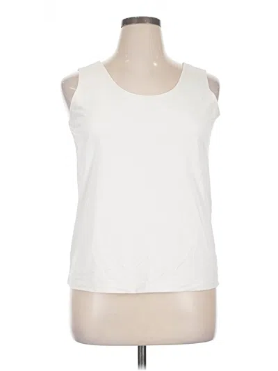 Pre-owned Chico's Sleeveless T-shirt In White