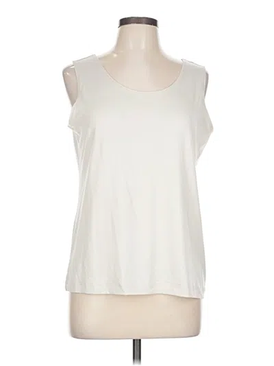 Pre-owned Chico's Sleeveless T-shirt In White