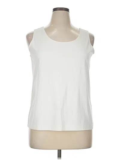 Pre-owned Chico's Sleeveless T-shirt In White