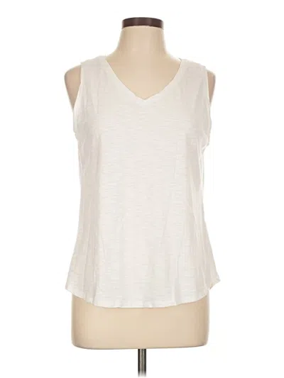 Pre-owned Chico's Sleeveless T-shirt In White