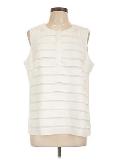 Pre-owned Chico's Sleeveless T-shirt In White