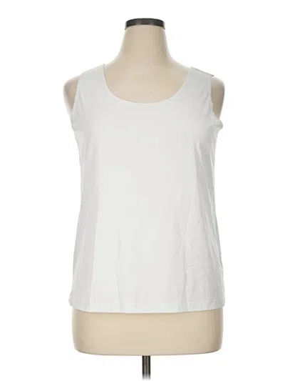 Pre-owned Chico's Sleeveless T-shirt In White