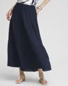 Chico's Smocked Waist Tiered Skirt In Blue Size 8/10 |  In Navy Blue