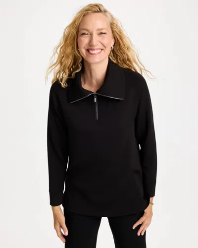 Chico's Soft Half-zip Tunic In Black