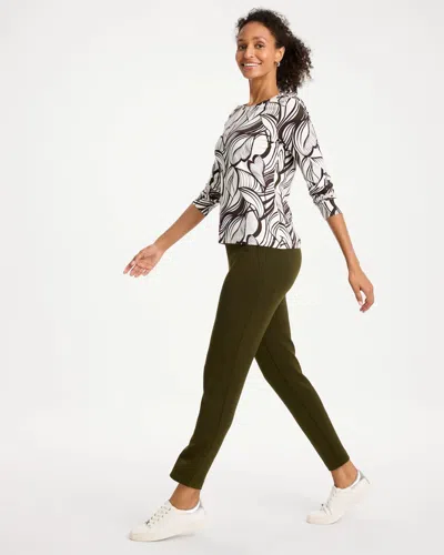 Chico's Soft Hollywood Waist Pants In Green In Primordial Forest