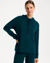 Chico's Soft Hooded Pullover In Teal Shadow In Teal Shadow