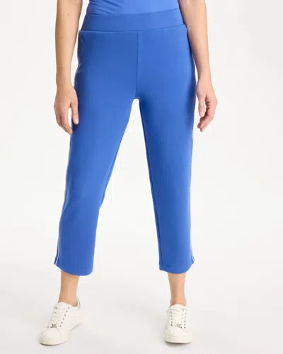 Chico's Soft Pique Cropped Pants In Amparo Blue