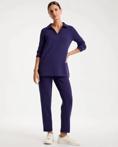 Chico's Soft Tapered Ankle Pants In Purple In Midnight Violet