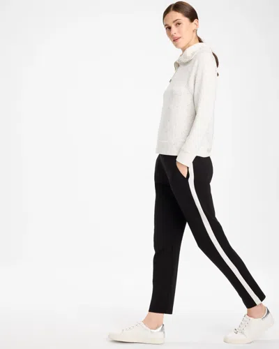 Chico's Soft Textured Tapered Ankle Pants In Black