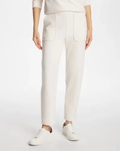 Chico's Soft Waffle Tapered Ankle Pants In Cream In Neutral