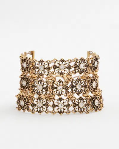 Chico's Sparkle Lace Cuff Bracelet |  In Gold