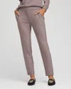 Chico's Sparkle Scuba Tapered Ankle Pants In Walnut In Brown