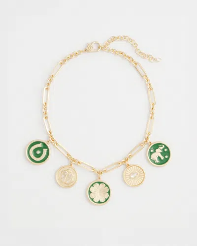 Chico's St. Patrick's Day Charms Necklace |  In Green