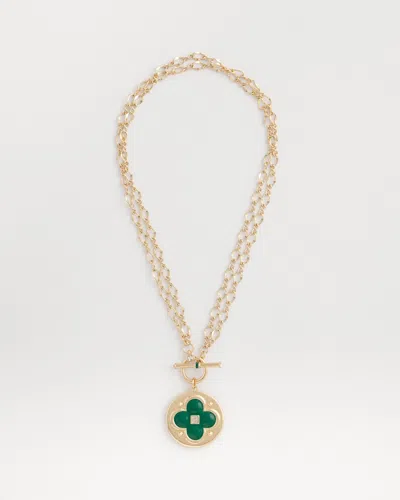 Chico's St. Patrick's Day Single Strand Convertible Necklace |  In Green