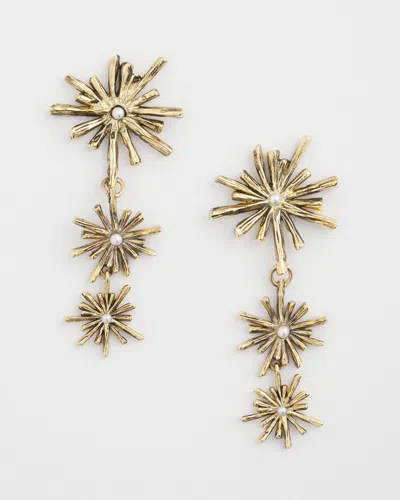 Chico's Starburst Drop Earrings |  In Gold