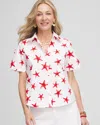 Chico's Starfish Short Sleeve Swing Shirt In