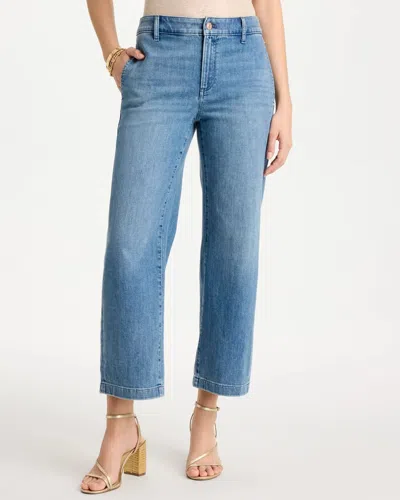Chico's Straight Crop Trouser Jeans In Monaco Indigo In Blue