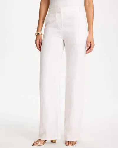 Chico's Straight-leg Linen Pants In White