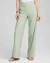 Chico's Stretch Linen Wide-leg Pants In Moroccan Mint Size 20 |  In Moroccan Mint