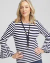 Chico's Flare Sleeved Top In White Size 20/22 |  In Ecru