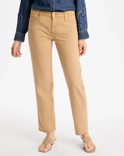 Chico's Studded Girlfriend Straight Ankle Jeans In Neutral In Sycamore