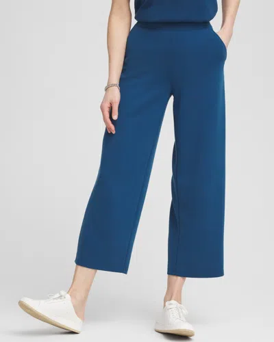 Chico's Sueded Scuba Cropped Pants In Seaport Size 20/22 |  Zenergy